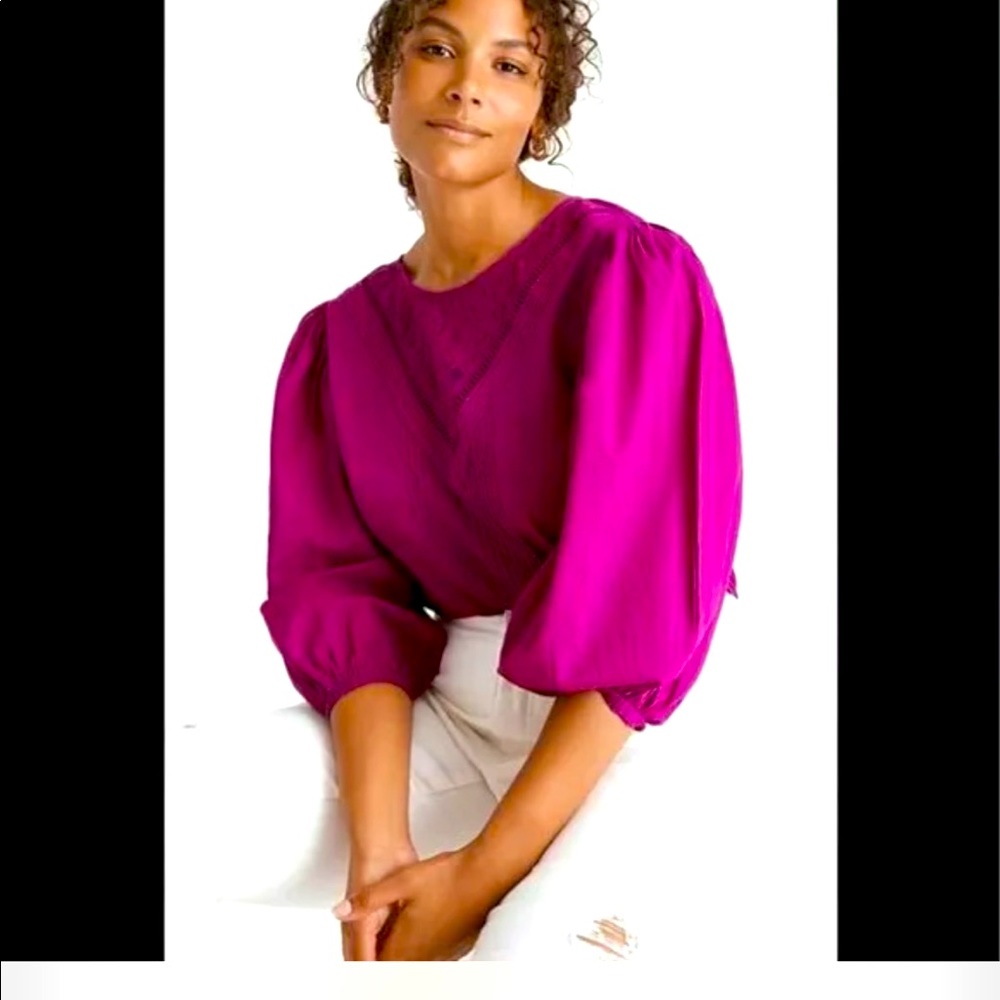 NWT Anthropologie Farm Rio Kelsie Peasant Top Sz Small
